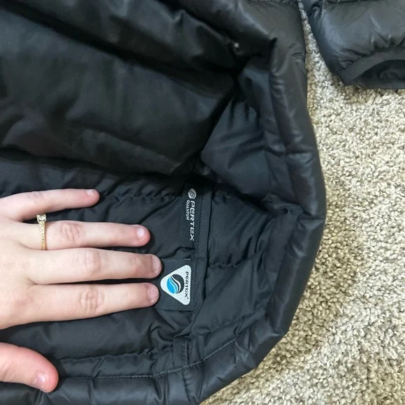 The North Face 700 Women's Black Puffer Trench Coat Jacket Size Small Full Zip S - Picture 6 of 15